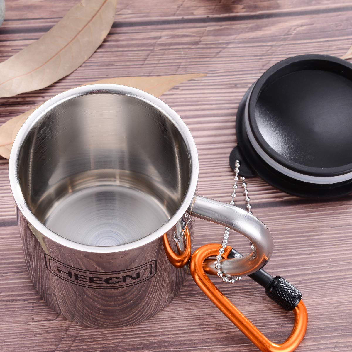 HERCHR Isolierbecher Edelstahl 300 Ml Mit Griff - Doppelwandiger Thermobecher Für Heiße & Kalte Getränke