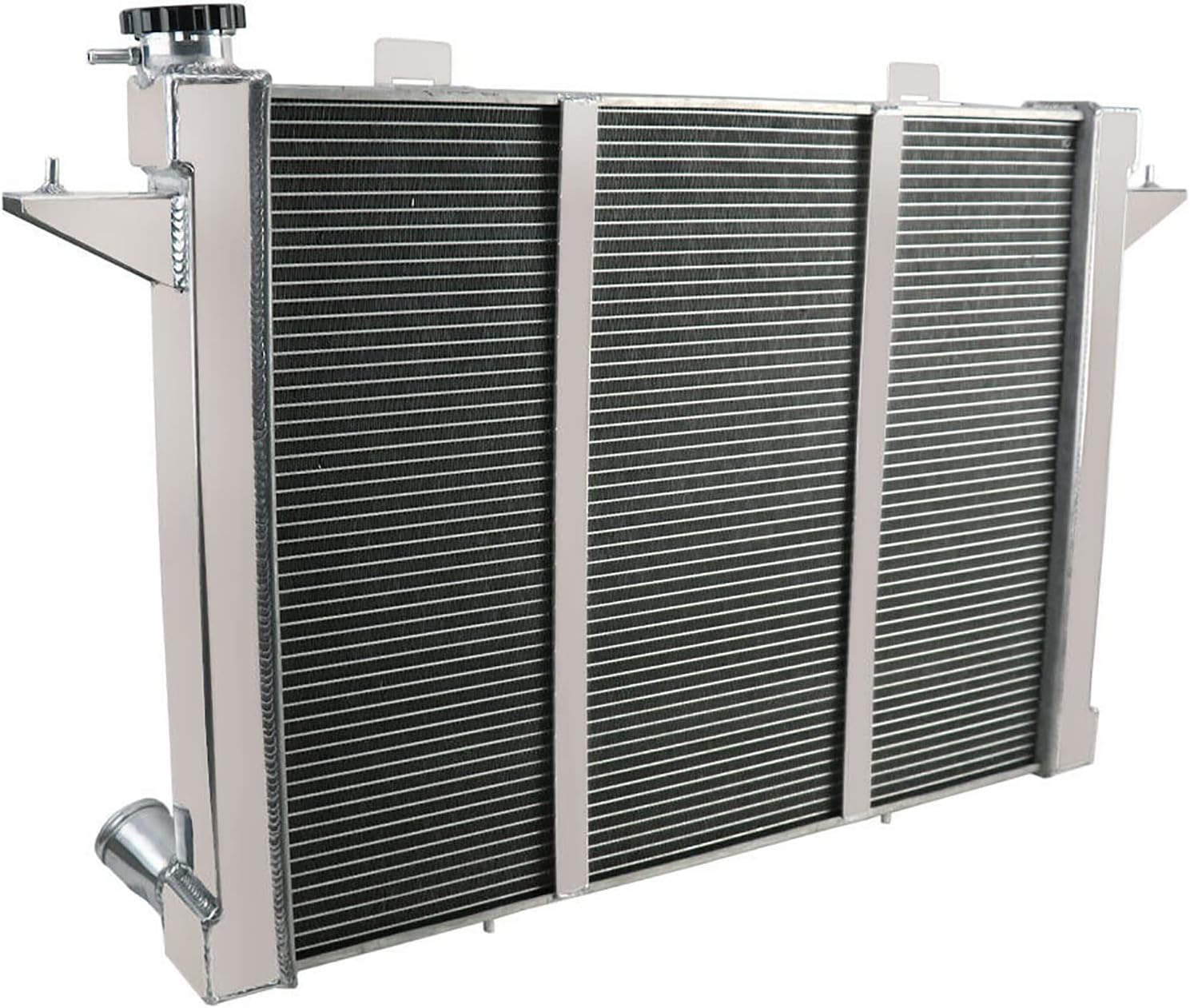 Full Aluminum Radiator for 1989-1993 Dodge D250 D350 W150 W250 W350 D150 W150 Ramcharger Radiador 1990 1991 1992 Radiators 3 Row Crossflow Shroud 2 X 12" Fans Relay Radiadors MT