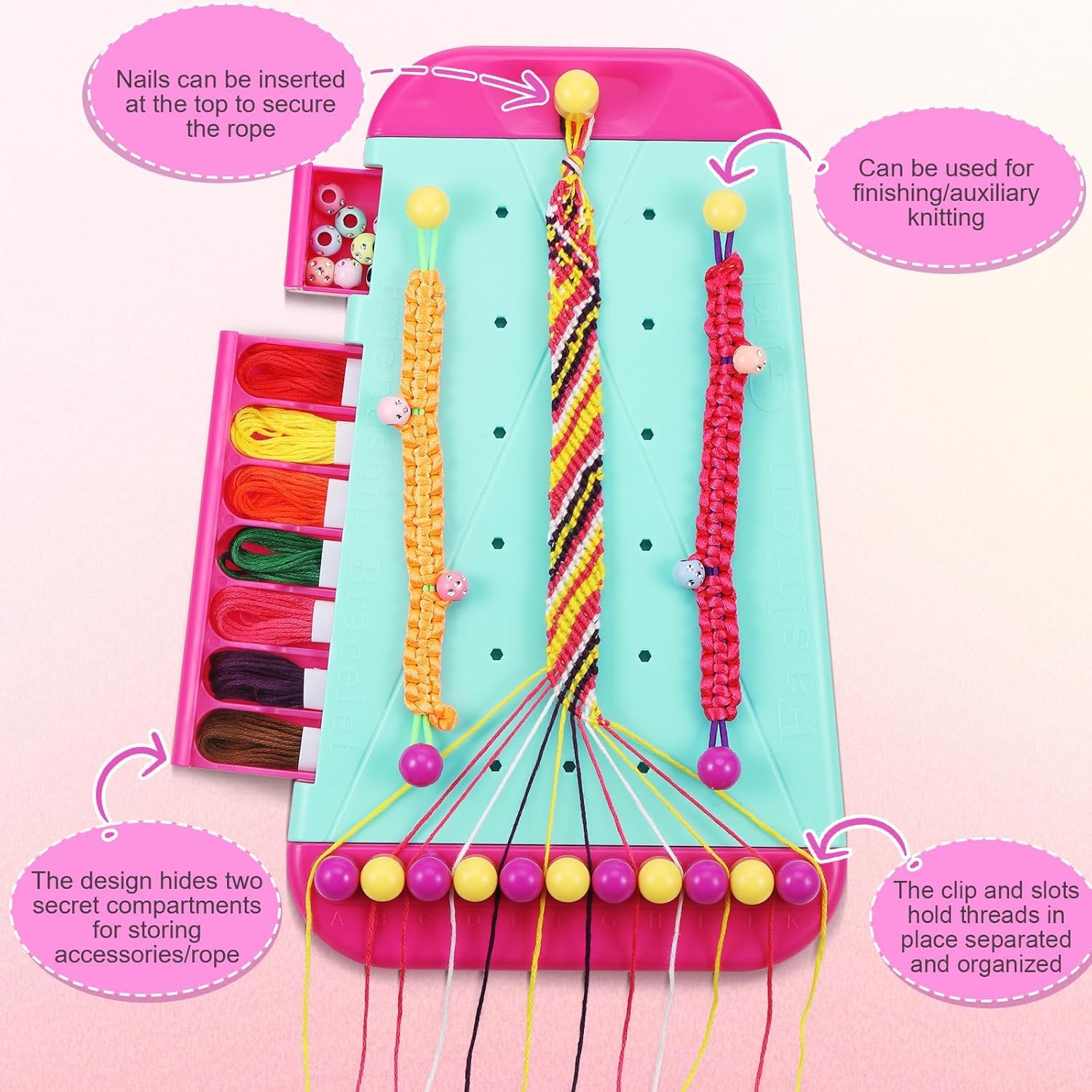 Felly Kit Braccialetti dell'Amicizia Fai-Da-Te per Bambina dai 6 ai 12 Anni, Arti e Mestieri Bracciali Creativi, Kit Creazione di Gioielli, Regalo di Compleanno Natale per Ragazza 8 9 10 11 12 Anni