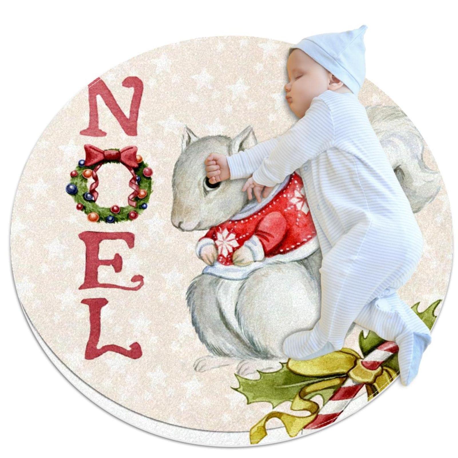 Tapis de salle de bain de Noël rond pour créer un coin douceur dans la chambre