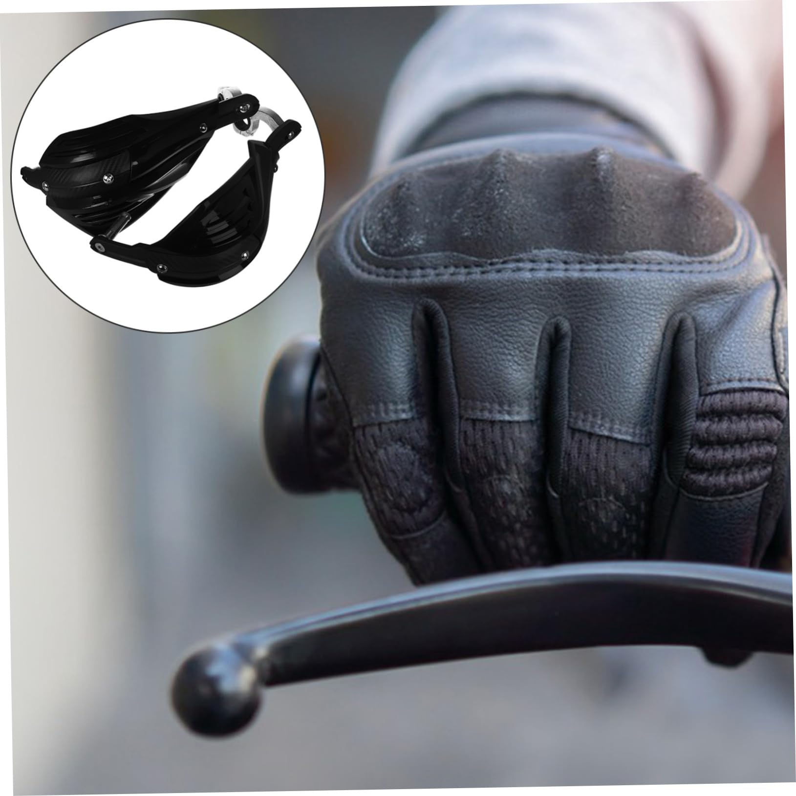 Protège-mains de Moto 1 Paire Noir Plastique Métal pour Guidon