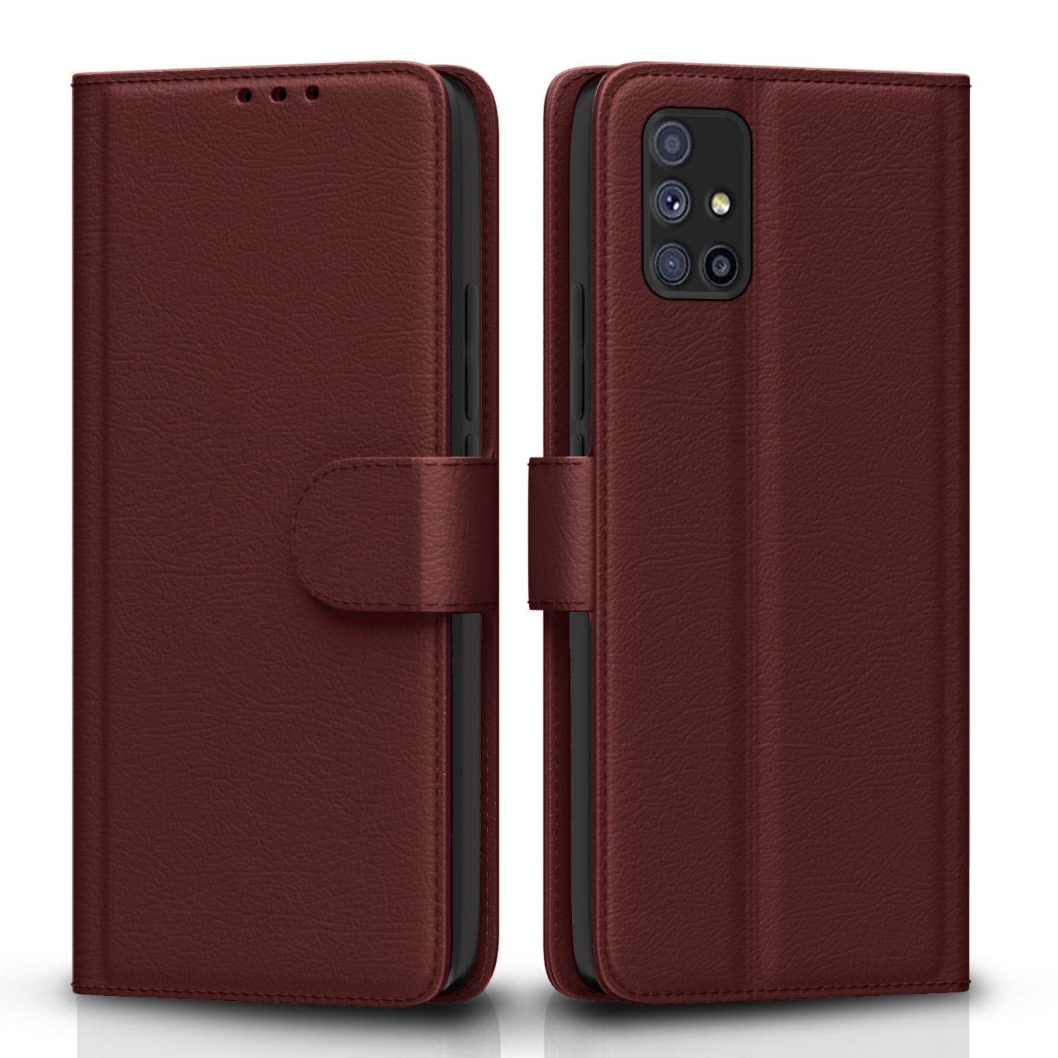 Pikkme Samsung Galaxy A71 Flip Case Brown - Image 1