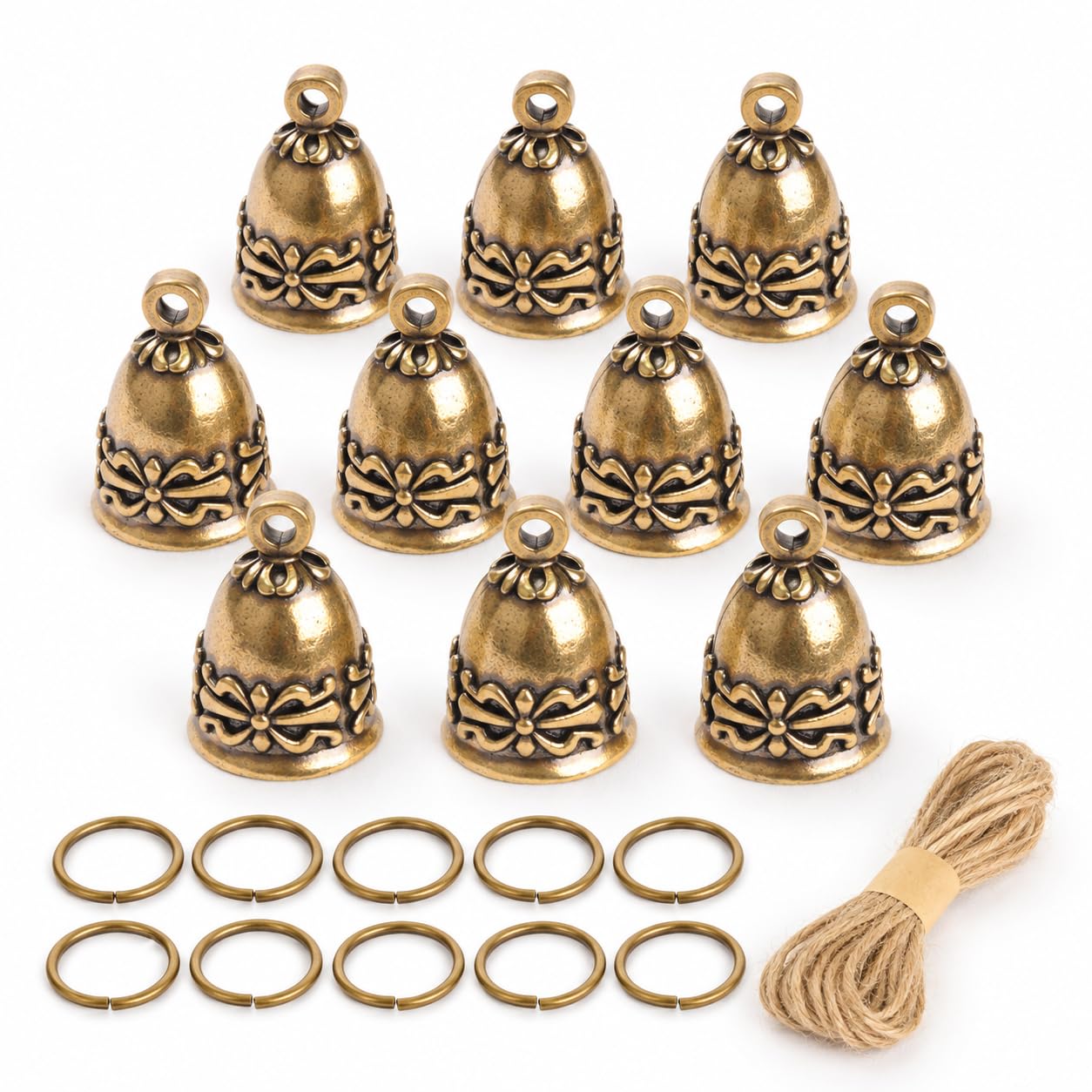 Amazon.com: 10pcs Solid Brass Bells Handmade Small Bells for
