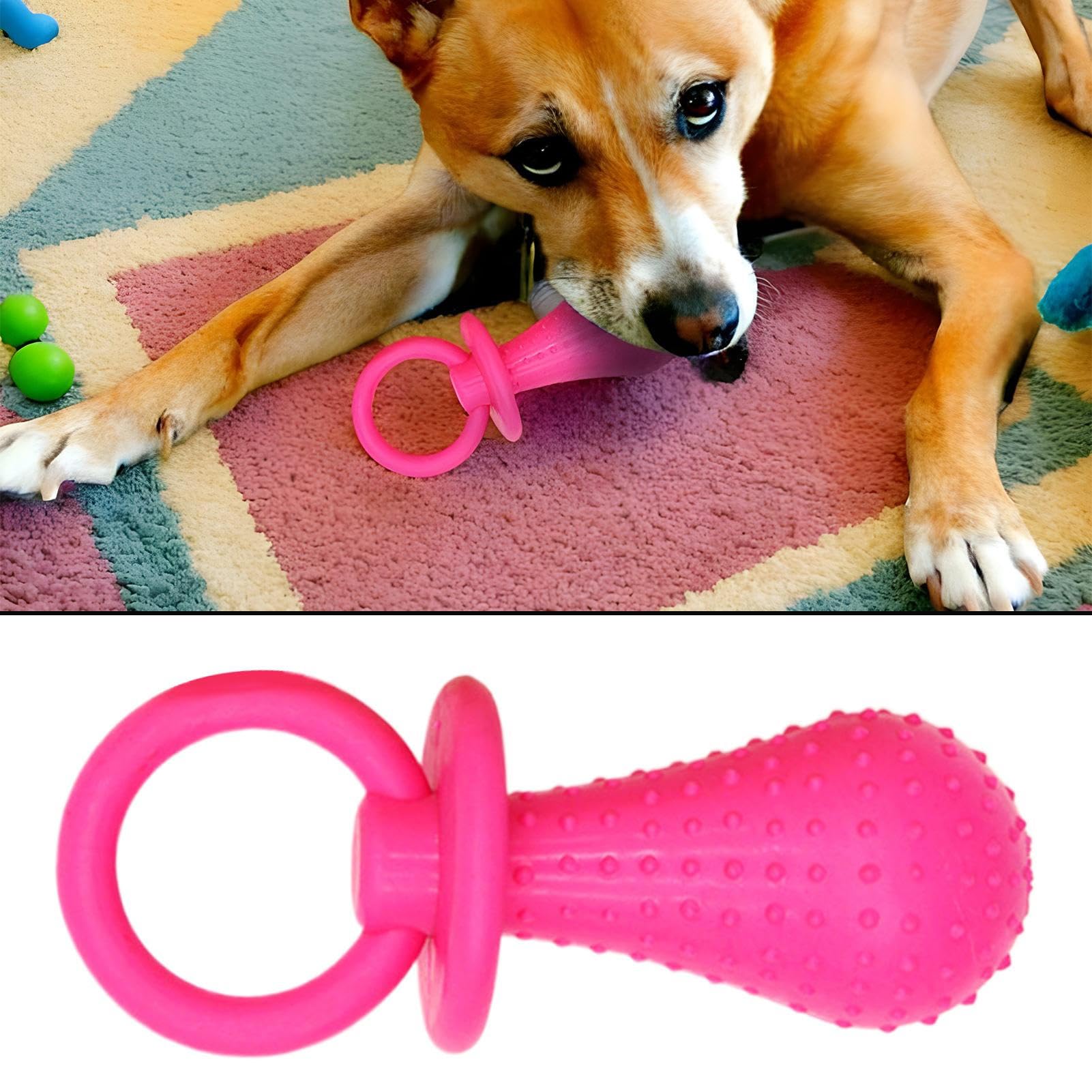 Hund Schnuller Kauknochen Stillimitat Beißring Kauartikel | Sicherer interaktiver Beißring für Spiel und , für Zuhause, Reisen, Innen- und