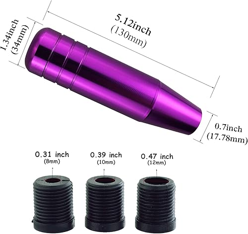 Miniatura 115 de Abfer Pomo de palanca de cambios pesado de metal, palanca de cambios de aleación de aluminio de 5 pulgadas, mango de palanca de cambios que se