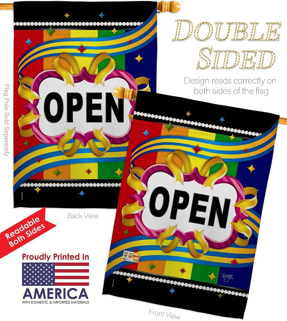 Open House Flag Set Novelty Merchant Sale Store Retail Business Advertisement Promotion Decorative Yard Banner Double-Sided Made In USA 28 X 40