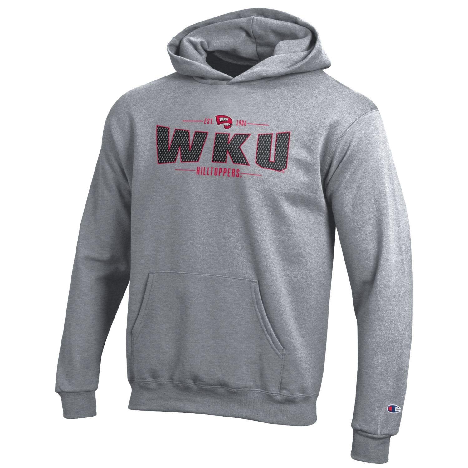 Champion NCAA Youth Long Sleeve Fleece Hoodie Boy's Collegiate Sweatshirt Western Kentucky Hilltoppers X-Large
