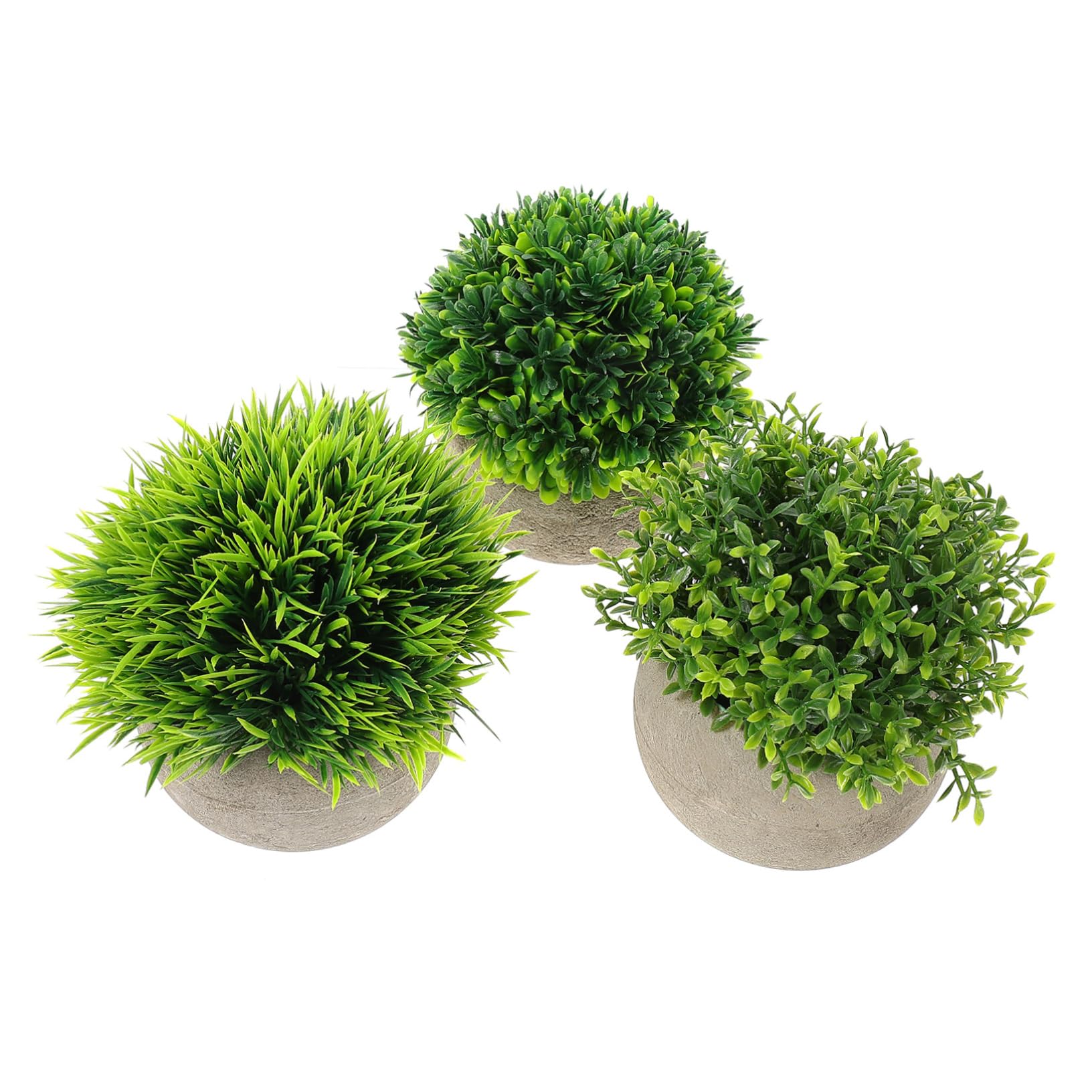 SOIMISS Lebensechter Desktop Bonsai 3 Stück aus Zellstoff und Kunststoff