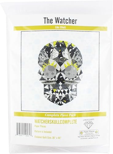 Paper Pieces - Paquete completo de piezas de papel y patrón para edredón de Libs Elliott's The Watcher (36 x 44 pulgadas)