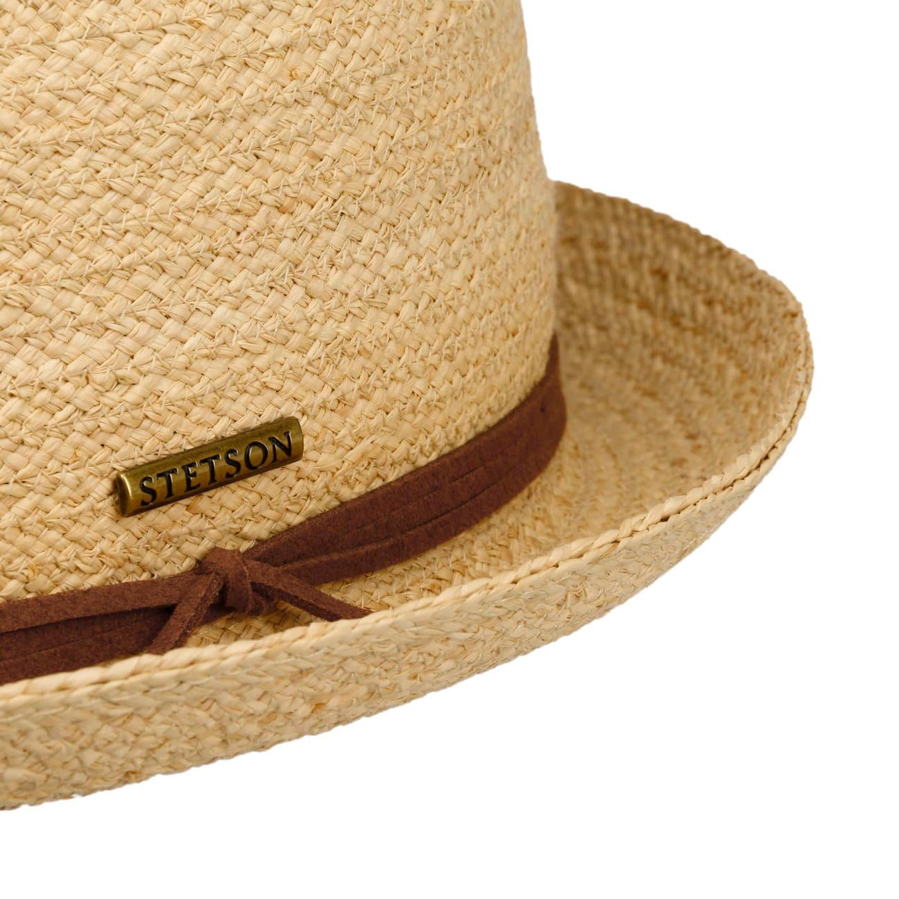 Stetson Uni Diamond Sombrero de Paja Rafia Proteccion UV Banda de Piel Unisex Primavera Verano