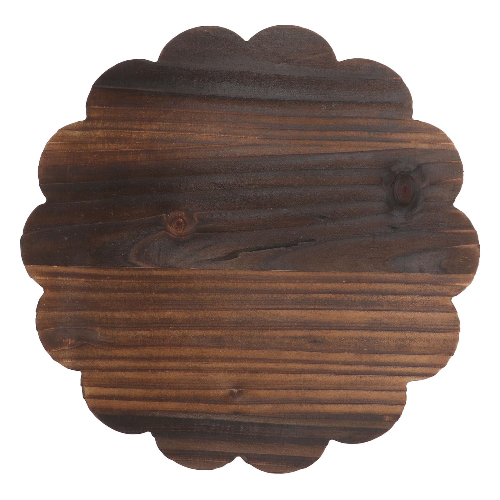 Plateau pour pots de fleurs à roulettes universelles en bois marron pour patio