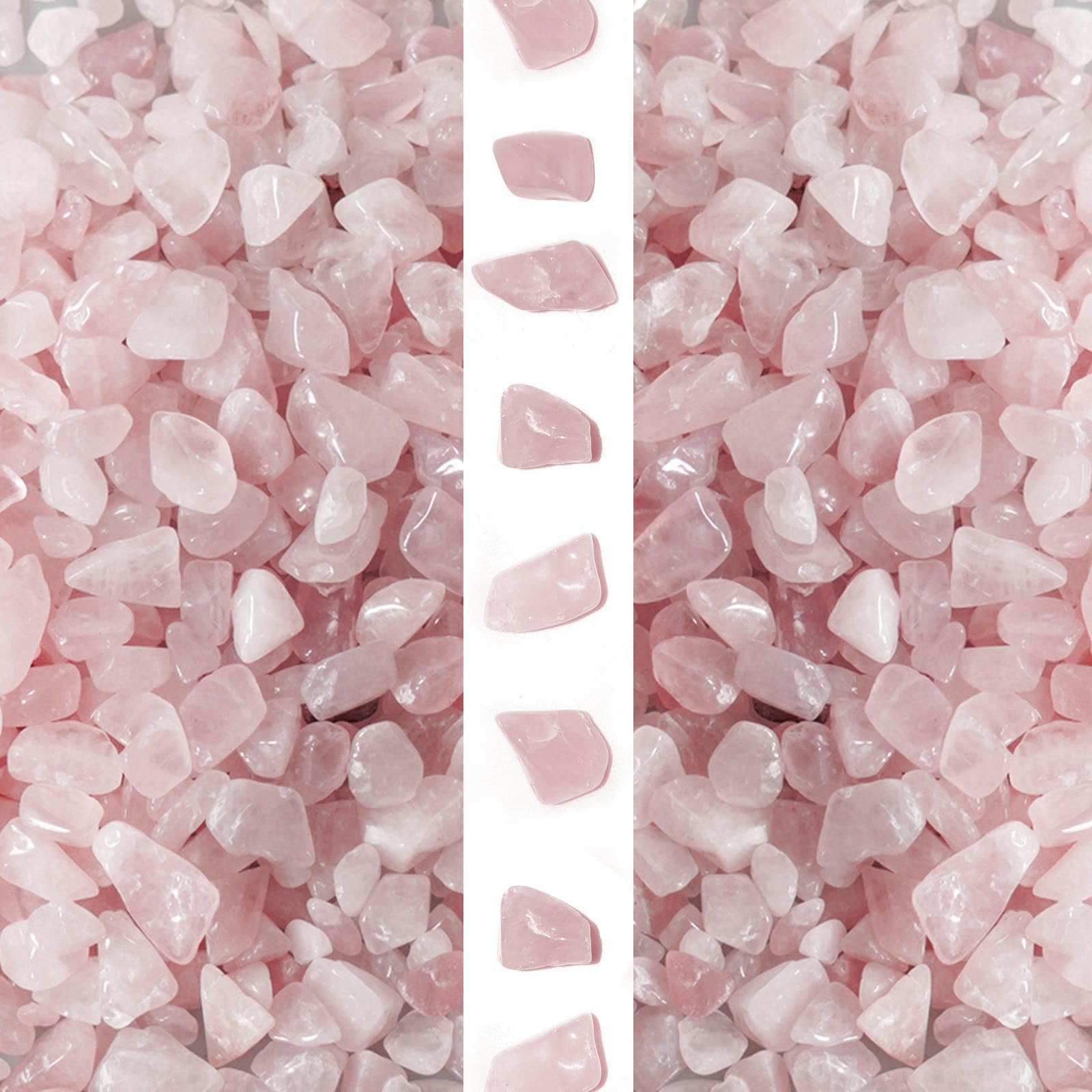 Sponsored Ad - gemshan 2lb Rose Quartz Chips Natural Crushed Crystal Chip Bulk 7mm-9mm Irregular Healing Crystal Stone for Aquarium Vase Plant Decoration Craft DIY (Rose Quartz)