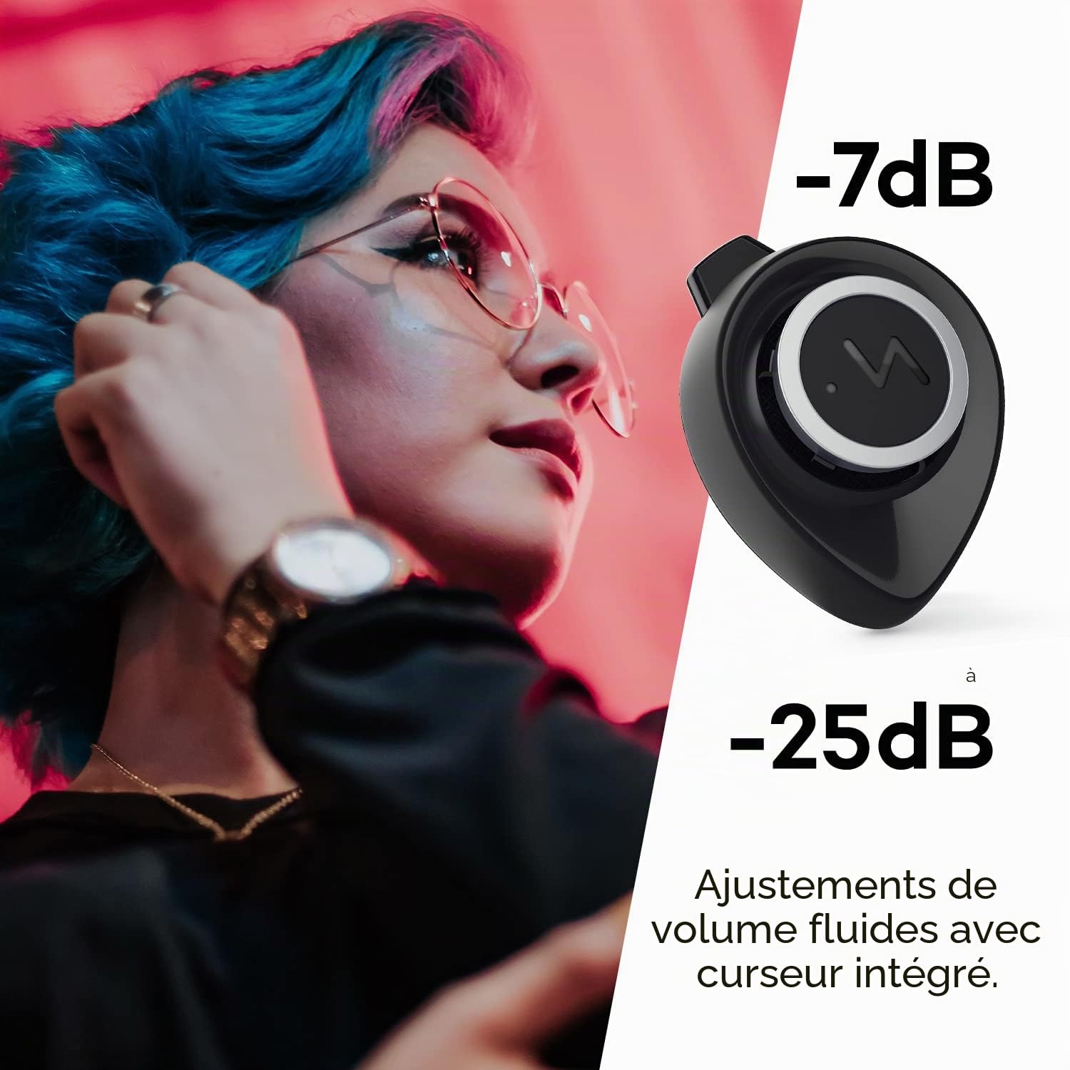 Minuendo Bouchons d'oreilles acoustiques haute fidélité | Protection auditive pour musiciens | Atténuation dB réglable | Fabriqué en Norvège | Design primé | Convient pour les concerts, les concerts,