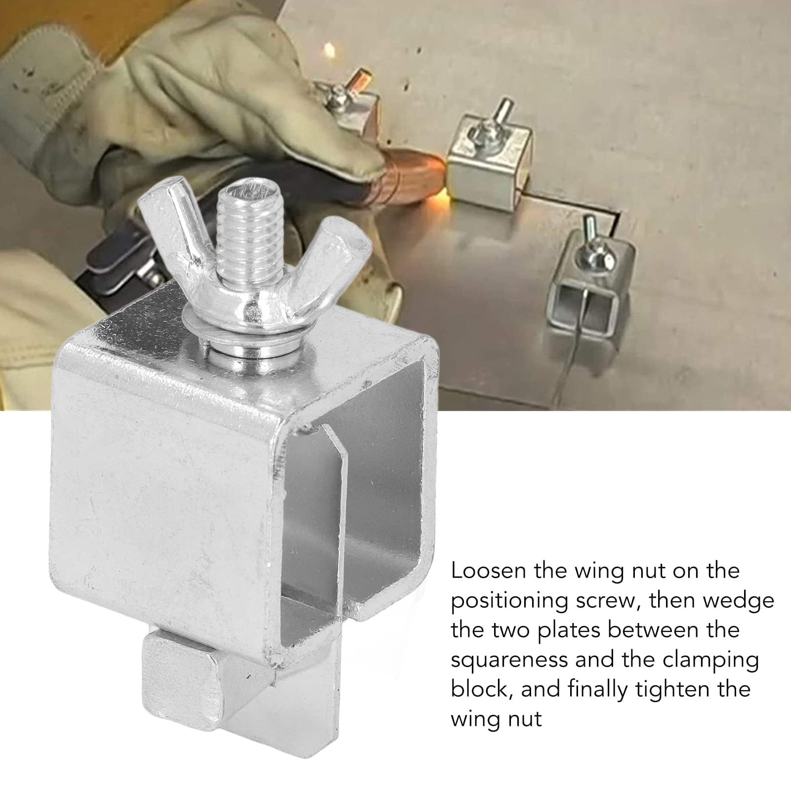 8PCS Welding Clamps, Butt Welding Clamps Aluminum Alloy Auto Body Panel Clamps Ground Clamp Welding Door Alignment Tool for Edge to Edge Welding