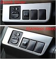 Vista 6 de jfqm - Adhesivo para marco de panel de botón de automóvil para Toyota RAV4 RAV 4 2014 2015 2016 botón de faros delanteros (color estilo ABS)