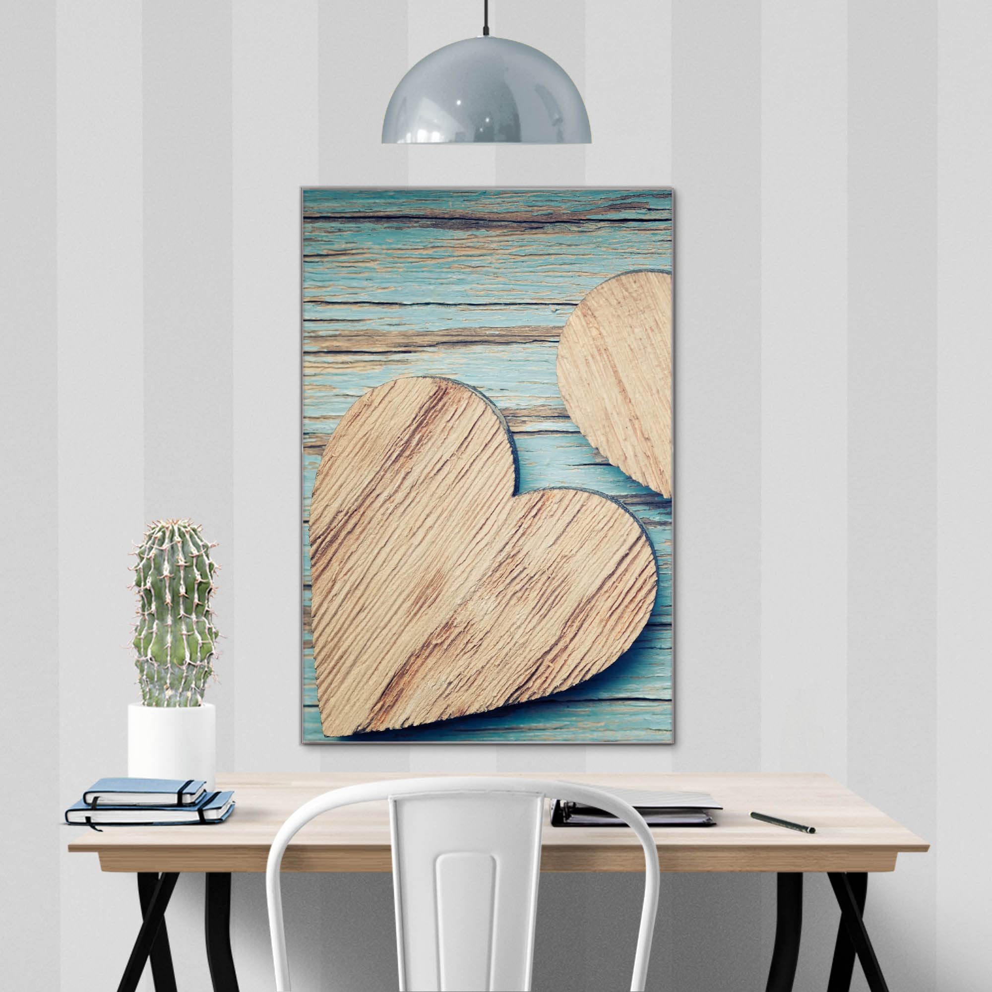 banjado Glas Magnettafel 30x45 in Holzoptik, beschreibbares Memoboard
