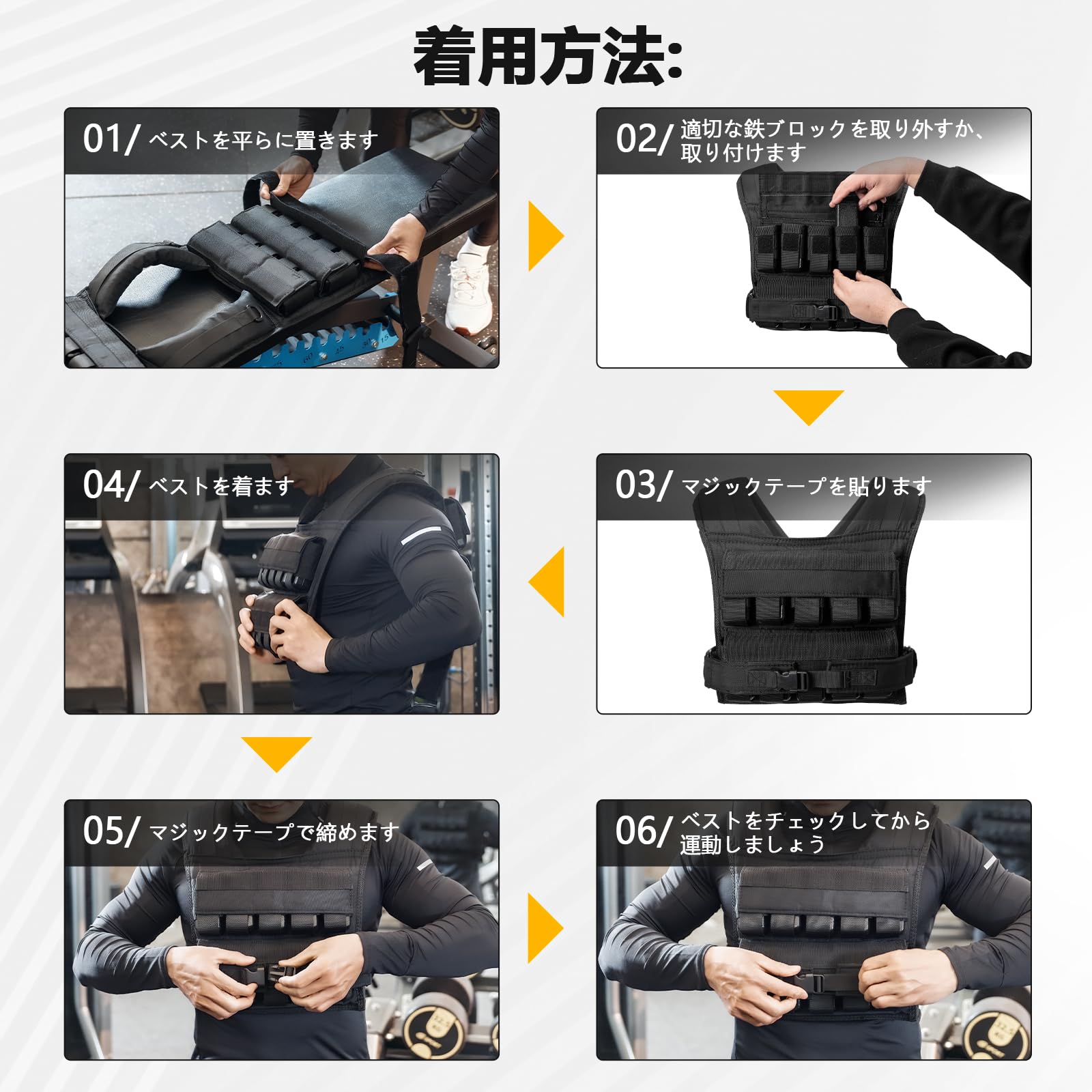 Amazon.co.jp: Magic Life ウエイトベスト 1-20kg 重り 筋トレ