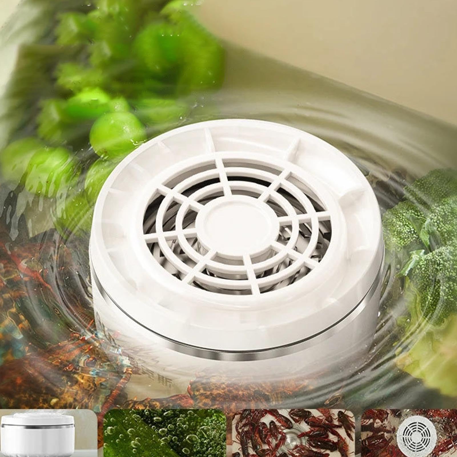 -Reiniger Gerät - 15 Watt Leistung, 4 Rotierende Stufen, Tragbar, Portabel - - und Reiniger - für Veggie, Fleisch sowie für zu Hause, die Küche, das Esszimmer, Restaurant, Camping sowie zum