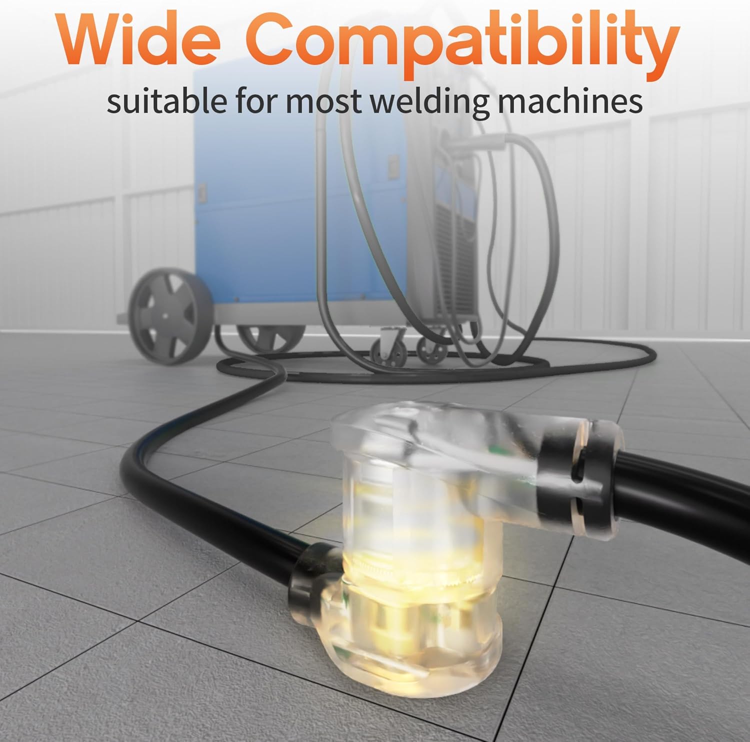 25FT 25 Amp 12 Gauge 3 Prong Welder Extension Cord, NEMA 6-50P to NEMA 6-50R, Heavy Duty 250V Welding Extension Cable with LED Indicator，for Lincoln, Plasma, Miller, SJTW, ETL Listed