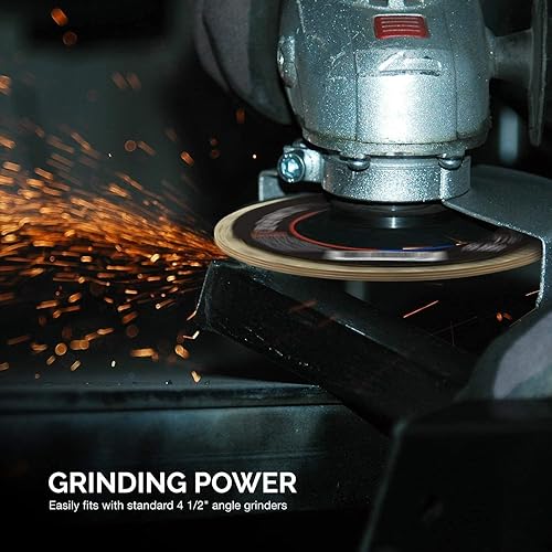 Miniatura 50 de Neiko 11255A Disco de solapa de circonita de alta densidad Jumbo Premium 4.5 pulgadas x 7/8 pulgadas, grano 40, tipo plano #27 - Paquete de 10