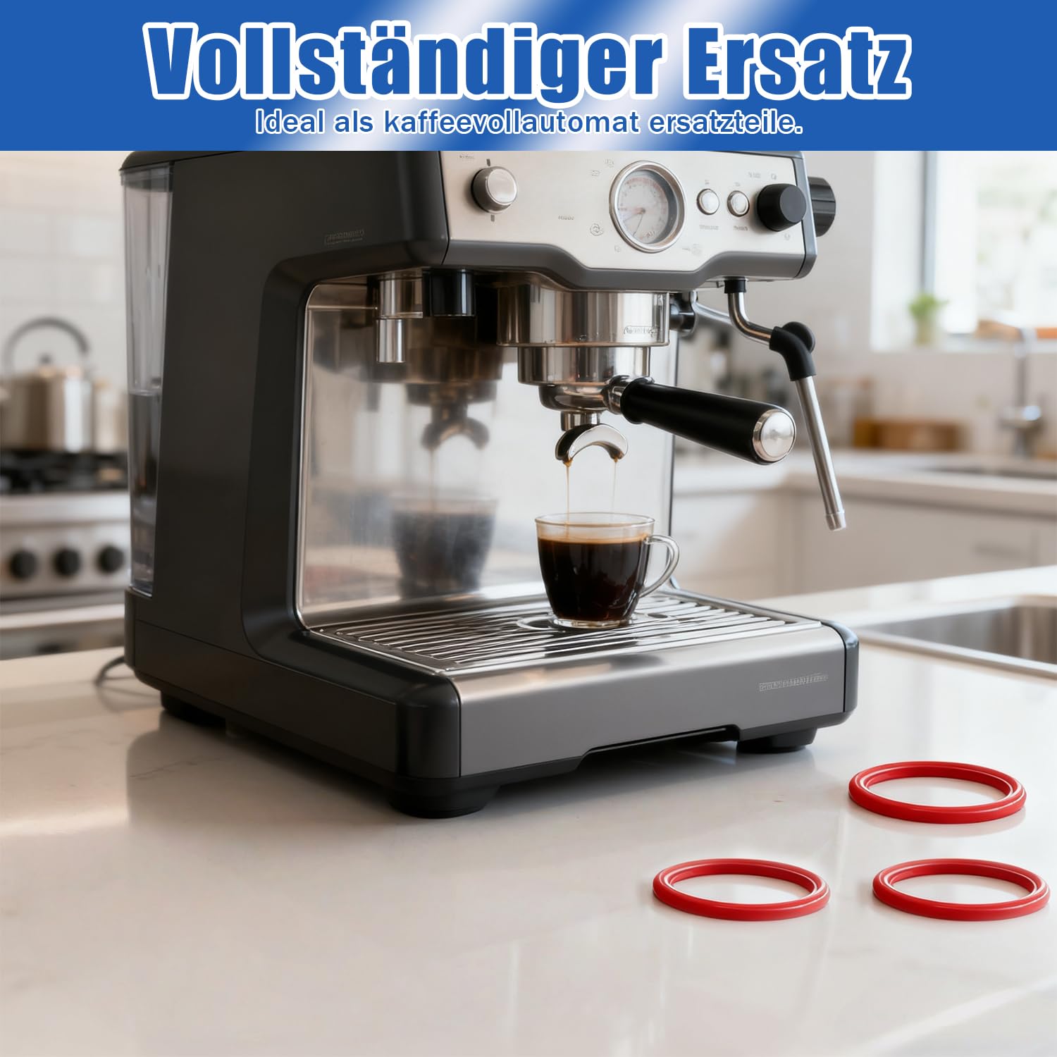 11×O-Ringe Dichtungssatz für Brüheinheit Siemens EQ9 – O-Ring Dichtungen kompatibel mit TE9035/TE9065/TE9075/TE9082/TE9092/TE9265/TE9275 und allen Siemens EQ9 TE9xxx Modellen,5 Bürsten