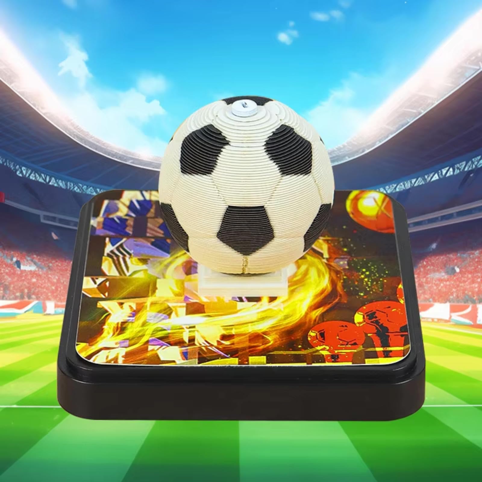 3D Kalender, 3D Fußballkalender 2026 DIY Papierschnitzerei Schreibtisch-Notizblock