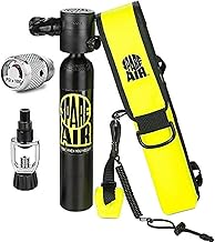 Spare Air New 3.0CF Package for Scuba Divers With Dial Gauge Upgrade, Fill Adapter, Holster, Leash