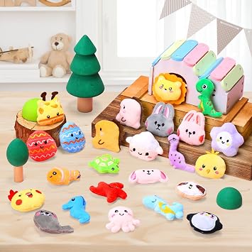 Skirfy 30pcs Claw Machine Prizes for Kids Mini Animal Plush Toy Set Different Designs, 1.8Small Stuffed Animals for Claw Machine Toy Refill, Carnival Prizes,Party Favors