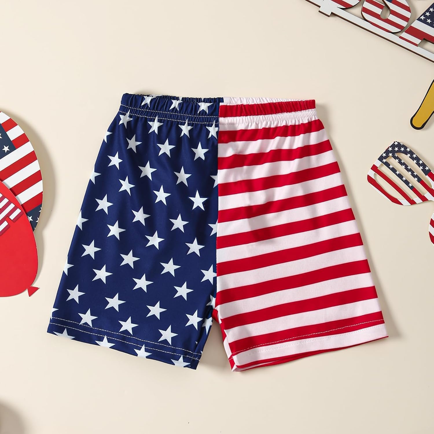 Mrocioa Toddler Boy Summer Clothes 4th of July T Shirt American Flag Shorts Set Girl Stars Stripes Outfit
