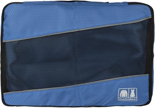 5 Set Packing Cubes for Travel Large Suitcase Luggage Organizer Bags Travel Accessories Vacation 4 Cubes 1 Laundry Pouch Bag, Darkblue, L