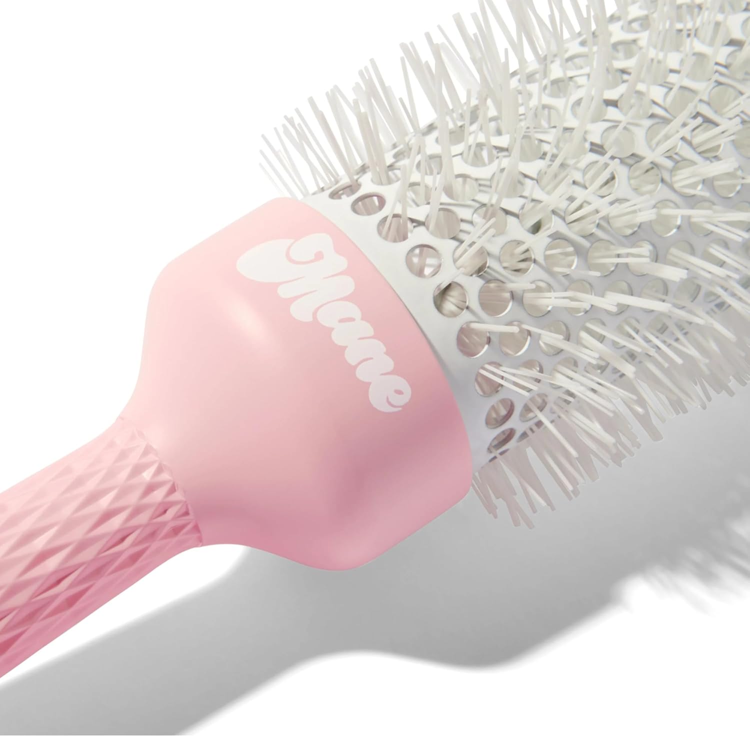 Mane BRB 33mm (1.7") Ceramic Round Hair Brush - Round Blowout Brush for Shoulder Length Hair or Longer - Increases Shine and Helps with Frizz Control - Made with a Ergonomically Designed Handle