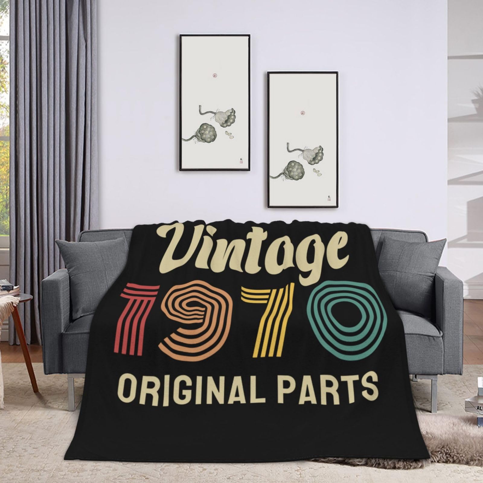 Amazon.com: Vintage 1970 Original Parts Fleece Blanket Throws