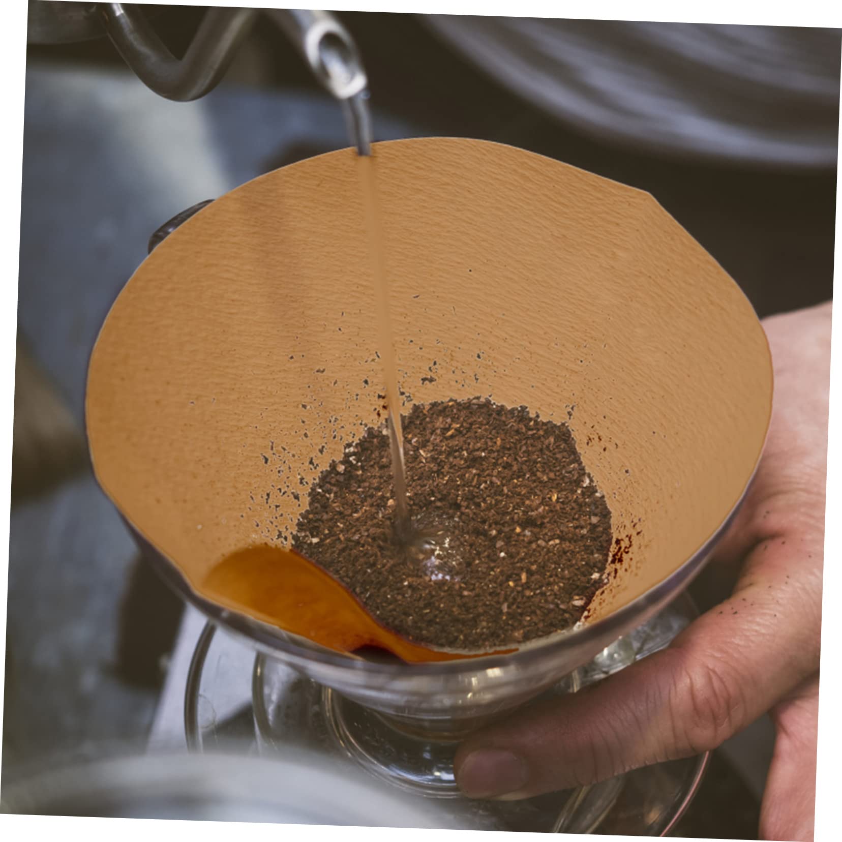 Filtri Caffè a Cono in Carta 200 Pezzi in Pasta di Legno