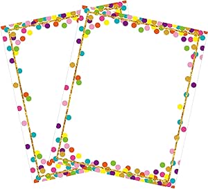 Amazon.com : 100 Sheets Back to School Confetti Stationery Computer ...