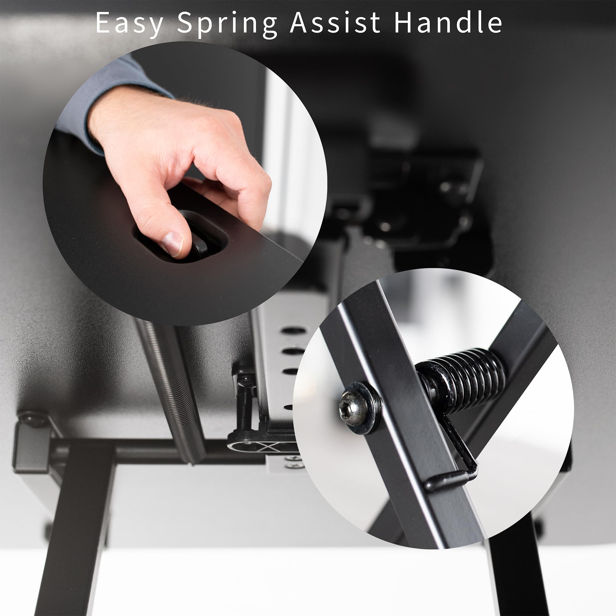 VIVO Ultra-Slim 32 Inch Single Top Height Adjustable Standing Desk Riser Compact Sit Stand Desktop Converter for Monitor — view 8