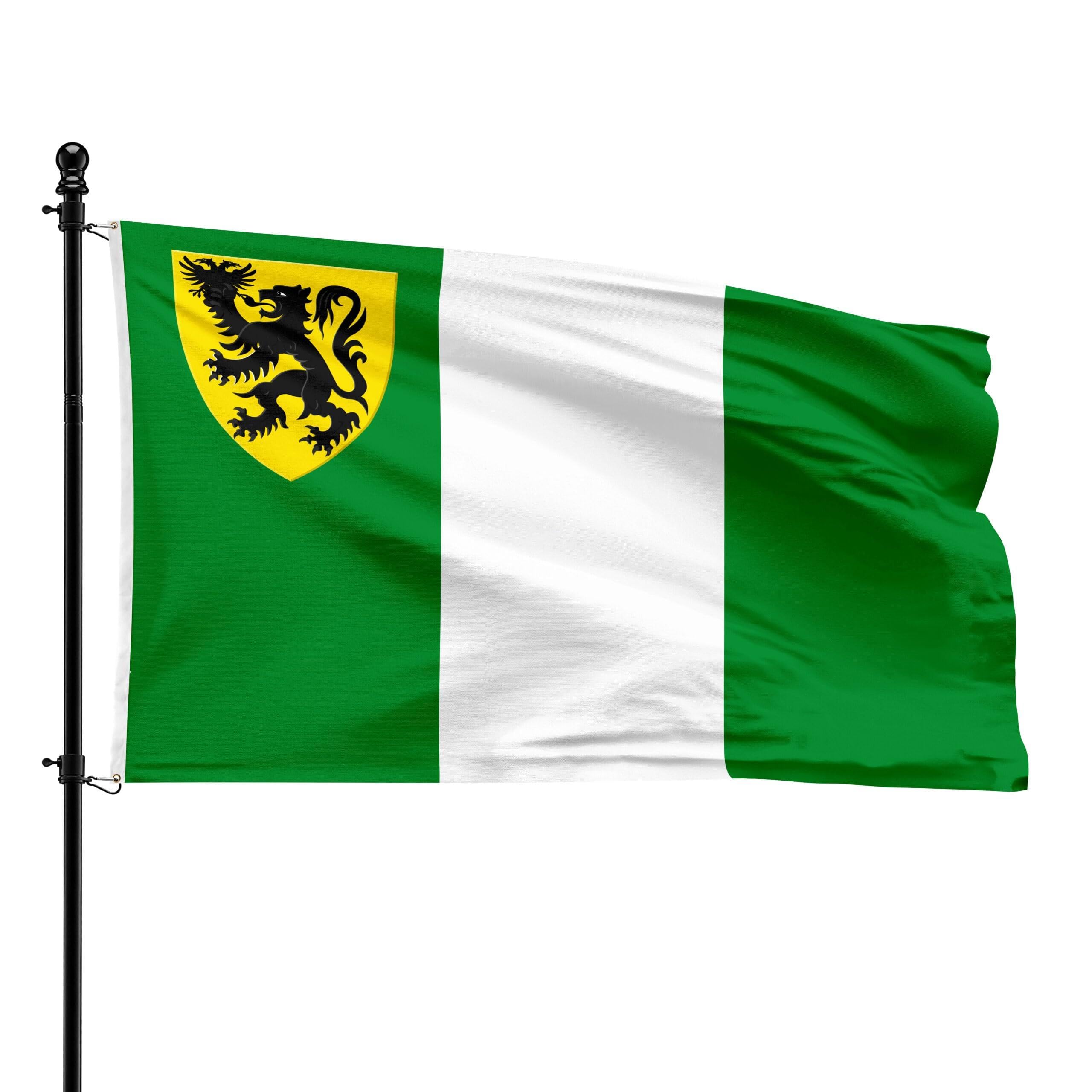 Drapeau Zelzate 90x150cm idéal pour décorer une salle des fêtes ou un balcon