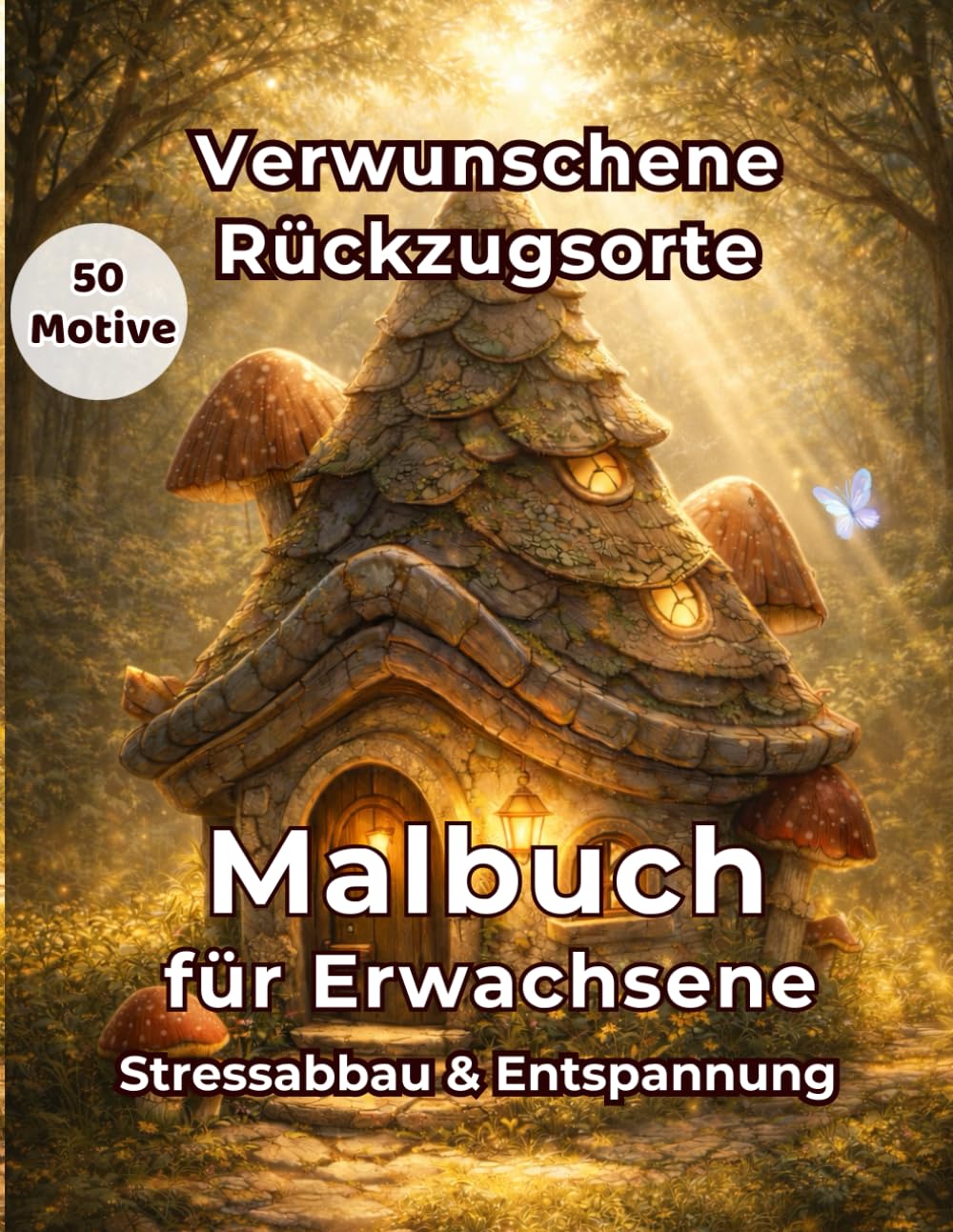 Malbuch für Erwachsene: Verwunschene Rückzugsorte – 50 große Motive für Stressabbau & Entspannung: Achtsames Cozy-Fantasy-Malbuch mit märchenhaften Orten zur inneren Ruhe und als liebevolles Geschenk