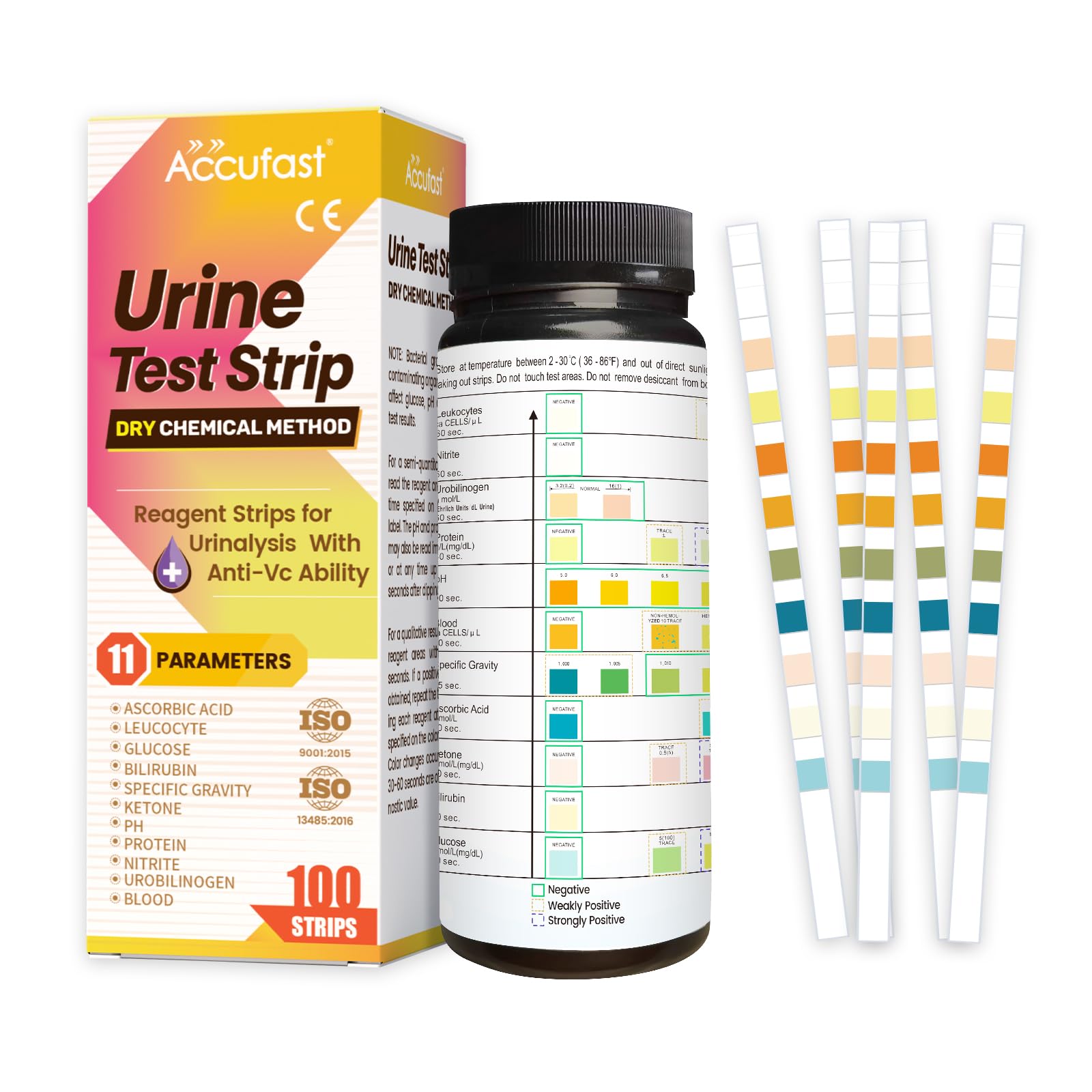 BecaGoode 11-in-1 Rapid Urine-Test Strips 11 Parameters For Ketosis, PH, Protein, UTI And More In Your Body-100 Count - View #2