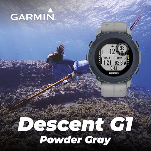 Miniatura 3 de Garmin Descent G1 - Computadora de buceo resistente, múltiples modos de buceo con paquete Wearable4U (+auriculares negros, gris polvo)