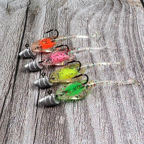 Miniatura 6 de JOHNCOO Crappie - Señuelos de pesca artificiales suaves y brillantes en la oscuridad