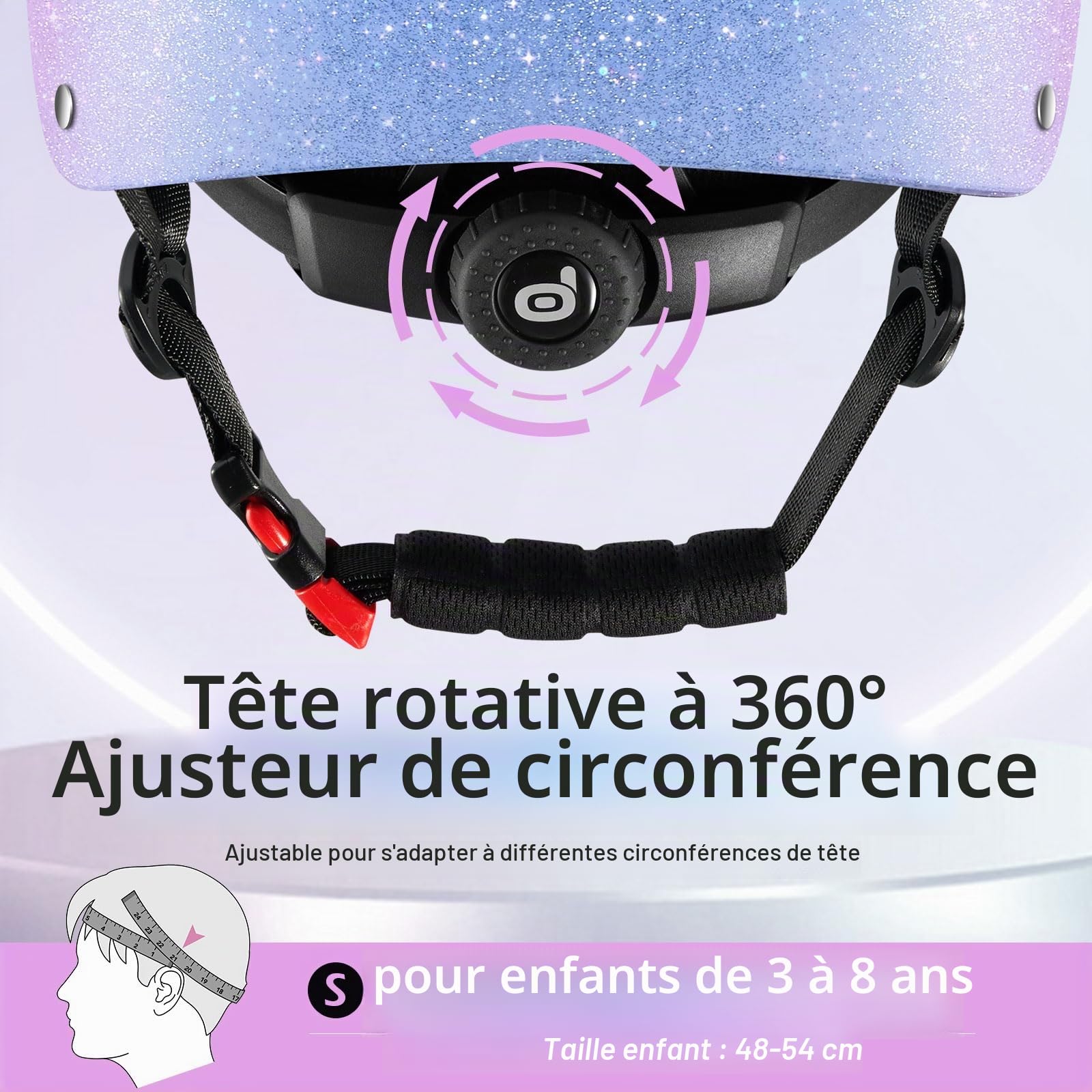 Odoland Casque de Vélo Enfant pour Garçons et Filles de 3 à 8 Ans, Casque Vélo Protection Enfant pour Cyclisme, Skateboard, Trottinette, Adjustable, Léger, Multiples Couleurs et Styles