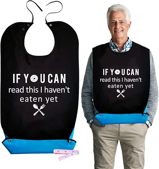 Funny Adult Bibs for Elderly Washable, Waterproof And Reusable Adult