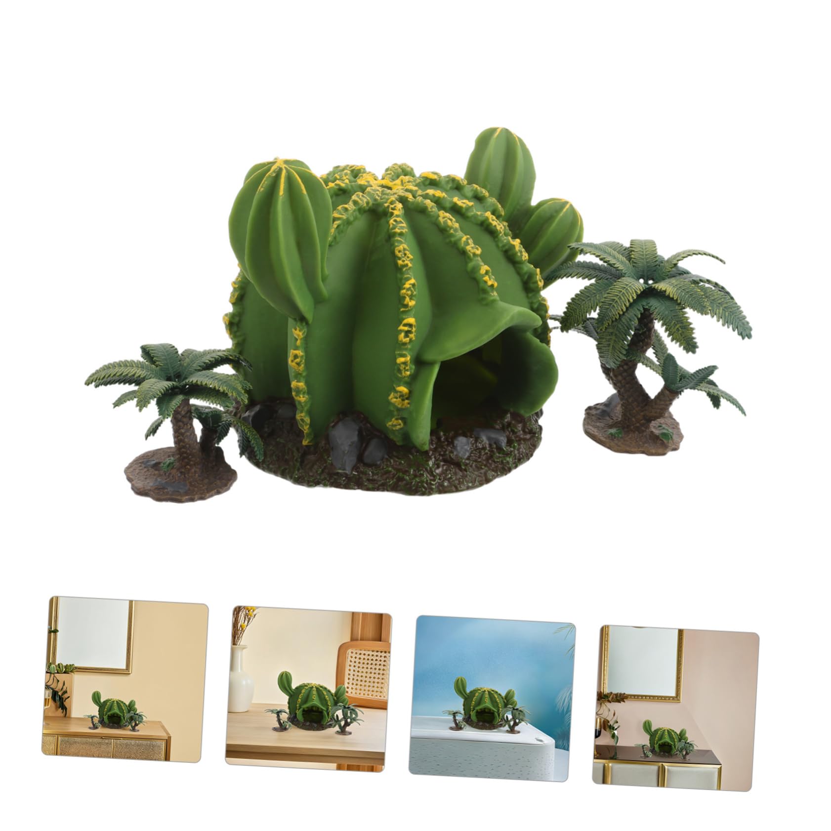TOYANDONA 3pezzi Alberi in Miniatura di Realistiche Decorazioni Paesaggistiche per Acquari e Habitat di Rettili Accessori per Cactus e Piante del Deserto in Miniatura