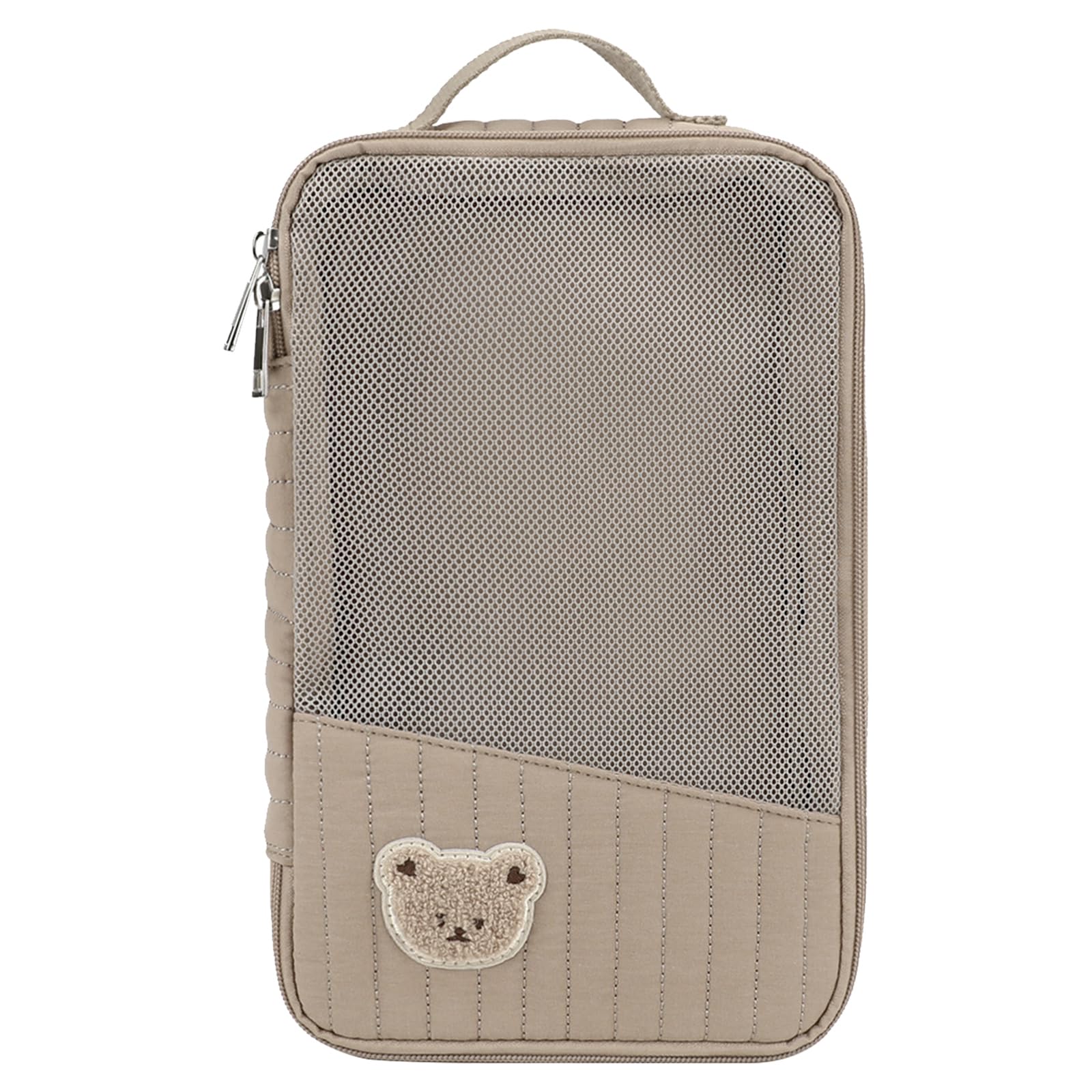 SDSFGX Cute Bear Baby Nappy Bag Portable Diaper Storage Organiser Mesh Nappy Changing Bag Mummy Bag Baby Travel Essential