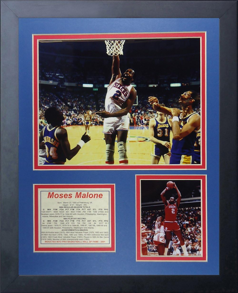 Legends Never Die Moses Malone Collage Photo Frame, 11" x 14"
