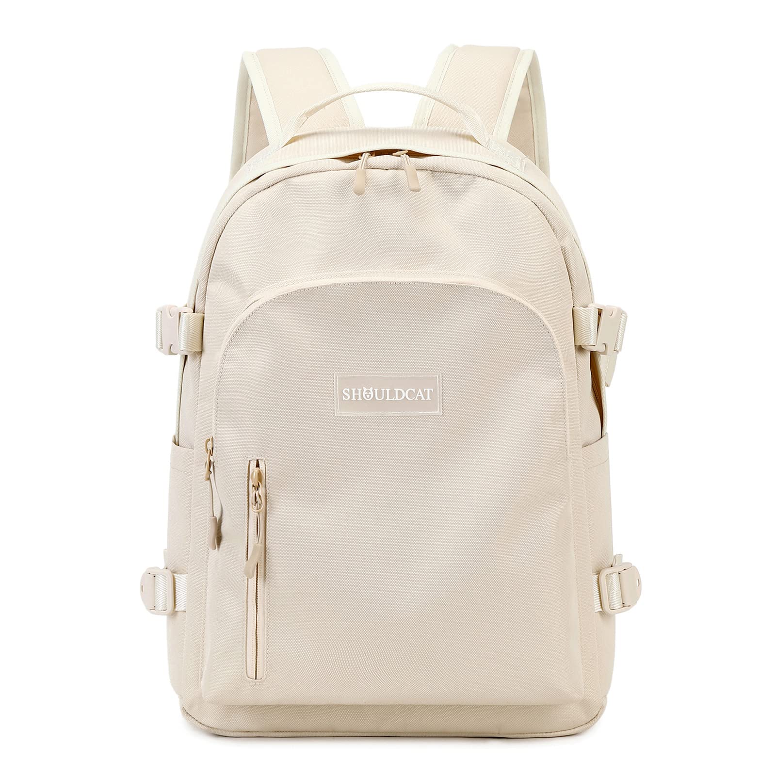 Fandare Unisex Khaki L Everyday Backpack For Men & Women Rucksack For 15.6 Inch Water-Resistant Polyester Bag Luggage Strap Design Large Casual Daypack For Travel Office College