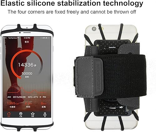 Miniatura 3 de Diyeeni Soporte de pulsera para teléfono, soporte giratorio de 360 grados para teléfono celular, funda para celular con banda de brazo, para 13 Pro,