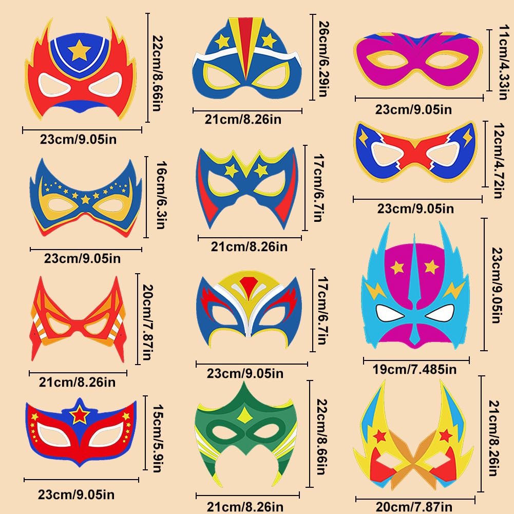 Masques à Colorier pour Enfant 12 Pièces DIY Super-Héros Peinture Bricolage