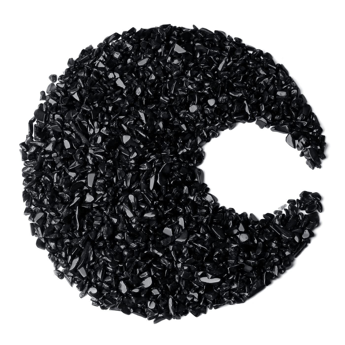 ZHIYUXI Obsidian Crystal Vase Filler Crystal Chips Stone for Decoration Succulent Plants Vase Fish Tank Gravel Crushed Crystals Chips Gemstone