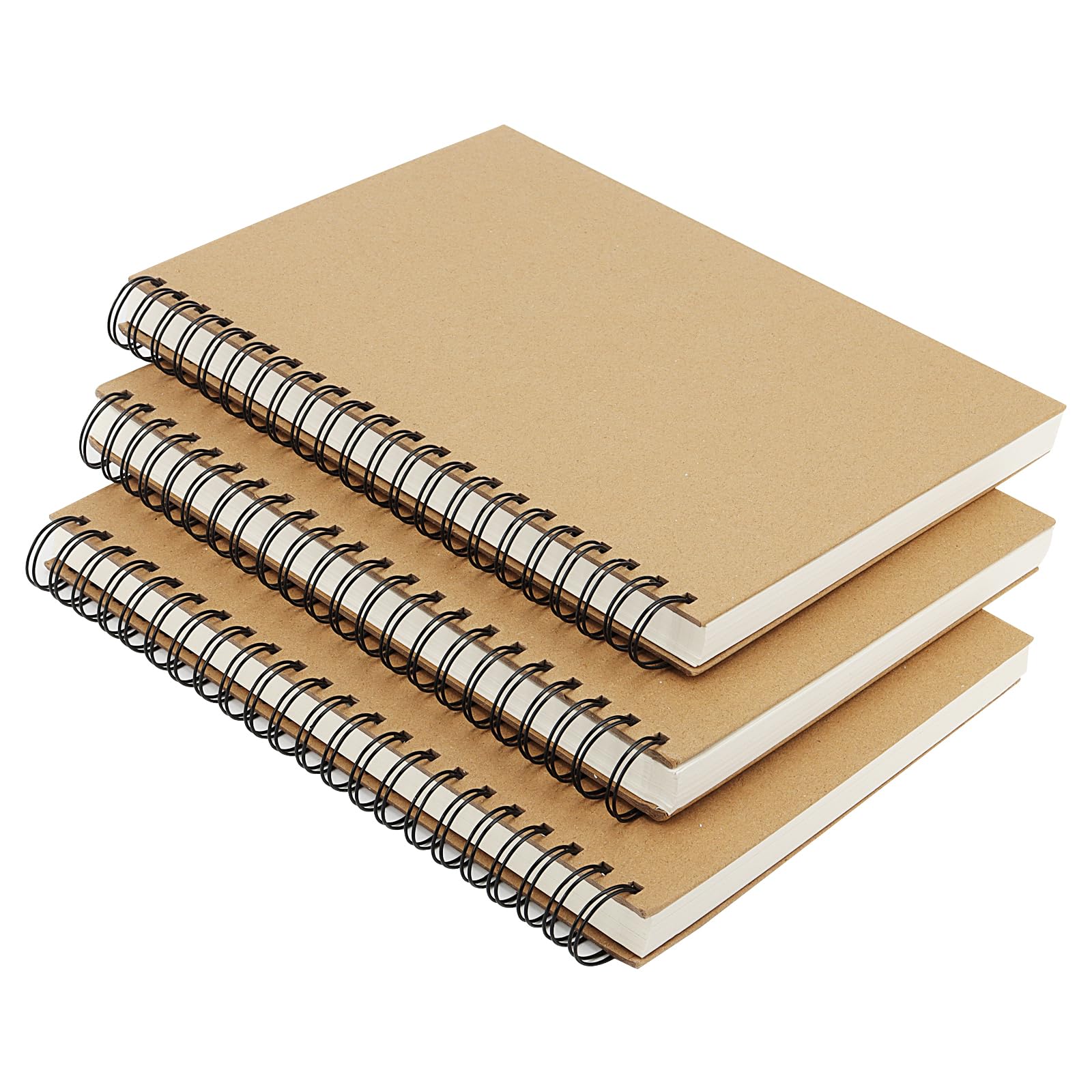 LEXININ Paquete de 6 cuadernos de bocetos en espiral A4, 60 hojas/120 páginas A5, bloc de dibujo de bocetos de 160 g/m², cuaderno de bocetos de arte encuadernado en espiral para pintura de artista